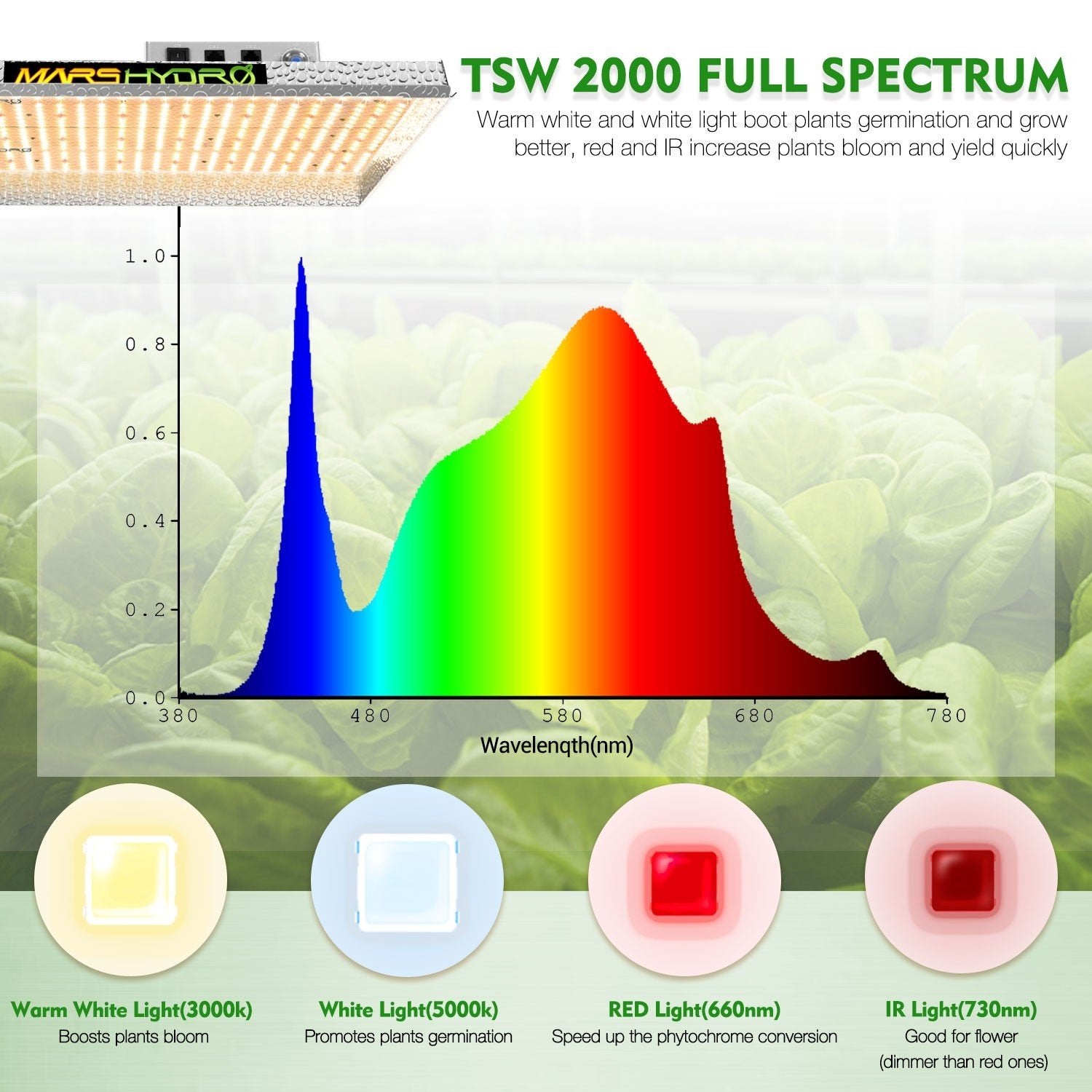 MARS HYDRO マーズハイドロ TSW 2000 LED 屋内 インドア用植物栽培